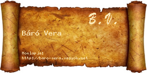 Báró Vera névjegykártya
